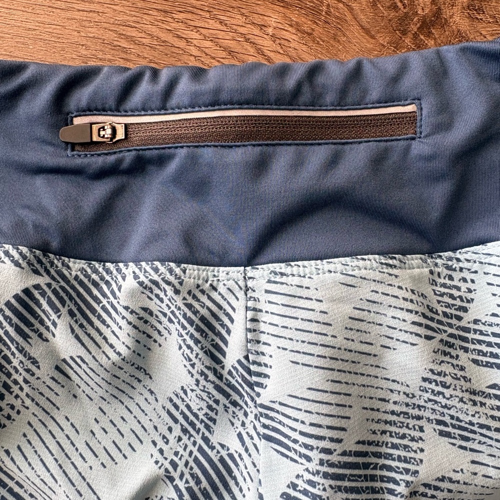 ASICS Gray Patterned Running Shorts - Picture 2 of 4